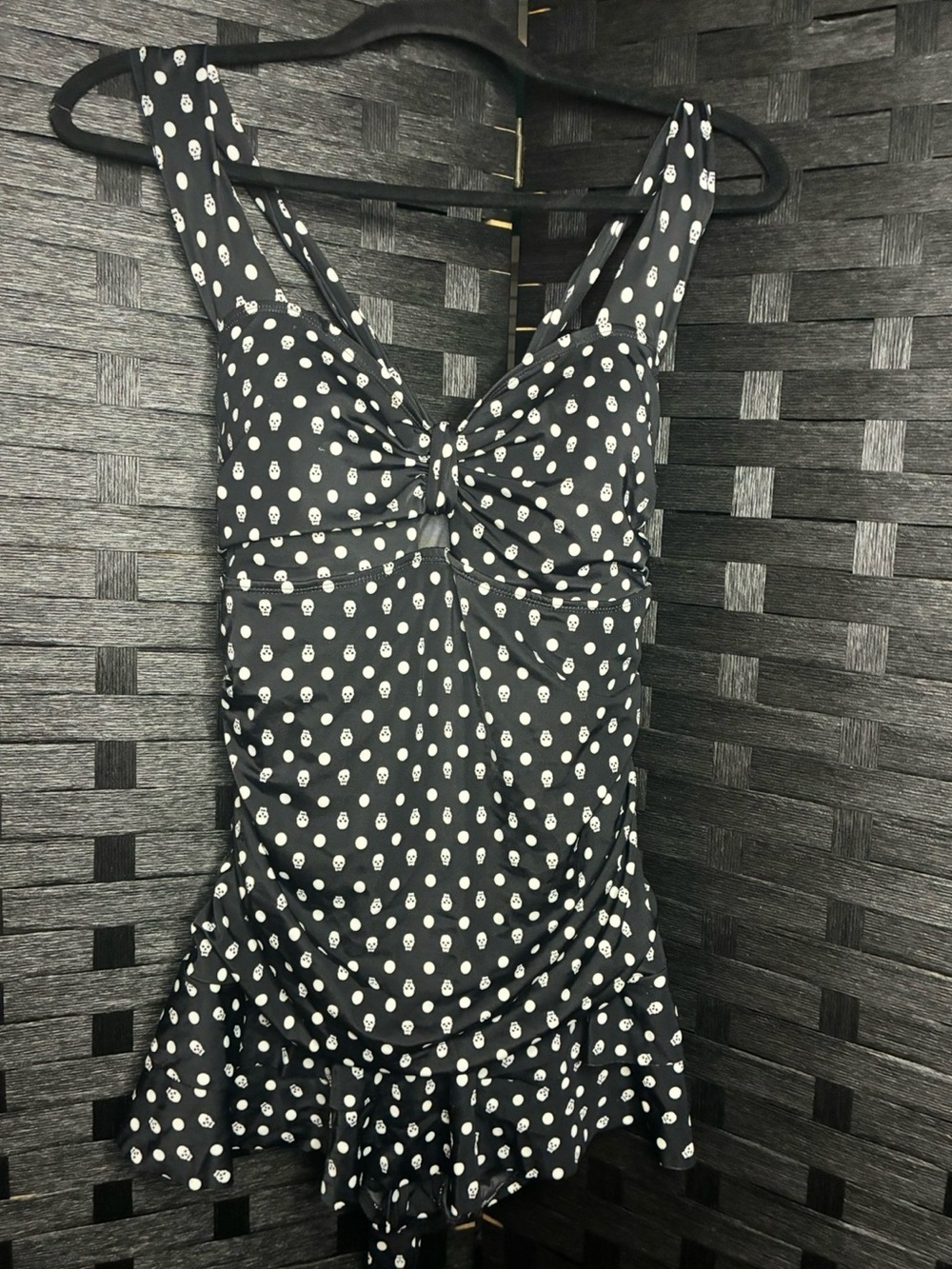 Torrid Skull Polka Dot Skirted One Piece Swimsuit Plus Size